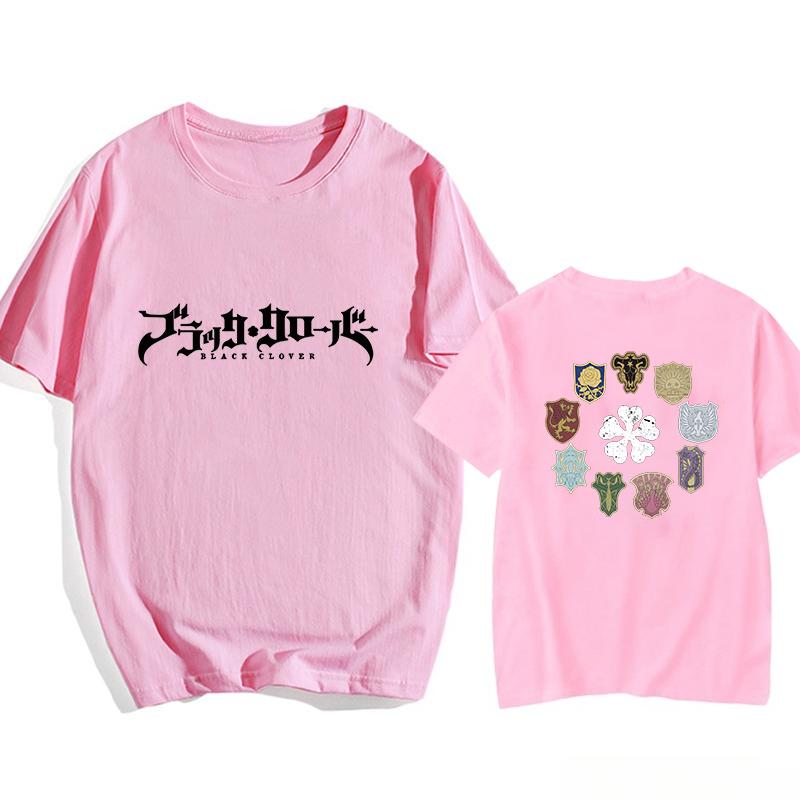 Anime Black Clover Pattern Printed T-shirt Street High Quality Casual T-shirt Anime T-shirt Tops Oversized T Shirt Men Clothing