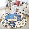 Re Zero Round Area Rug Carpet Rug For Living Room Bedroom Sofa Playroom Decor Nonslip Floor Mat