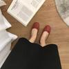 Spring New Versatile Round Head Soft Sole Single Shoes Women's Flat Shoes Light Mouth Shoes Bow Small Red Shoes Women