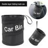 Folding Mini Car Trash Can - Spiral Design, Hanging Cloth Storage Bin