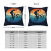 Mountain Biking Mtb Retro Square Pillowcase Polyester Linen Velvet Printed Decorative Throw Pillow Case Home Cushion Case 18"