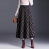 Plaid Pleated A-Line Skirt, Winter 2025 High-Waisted Slimming Style