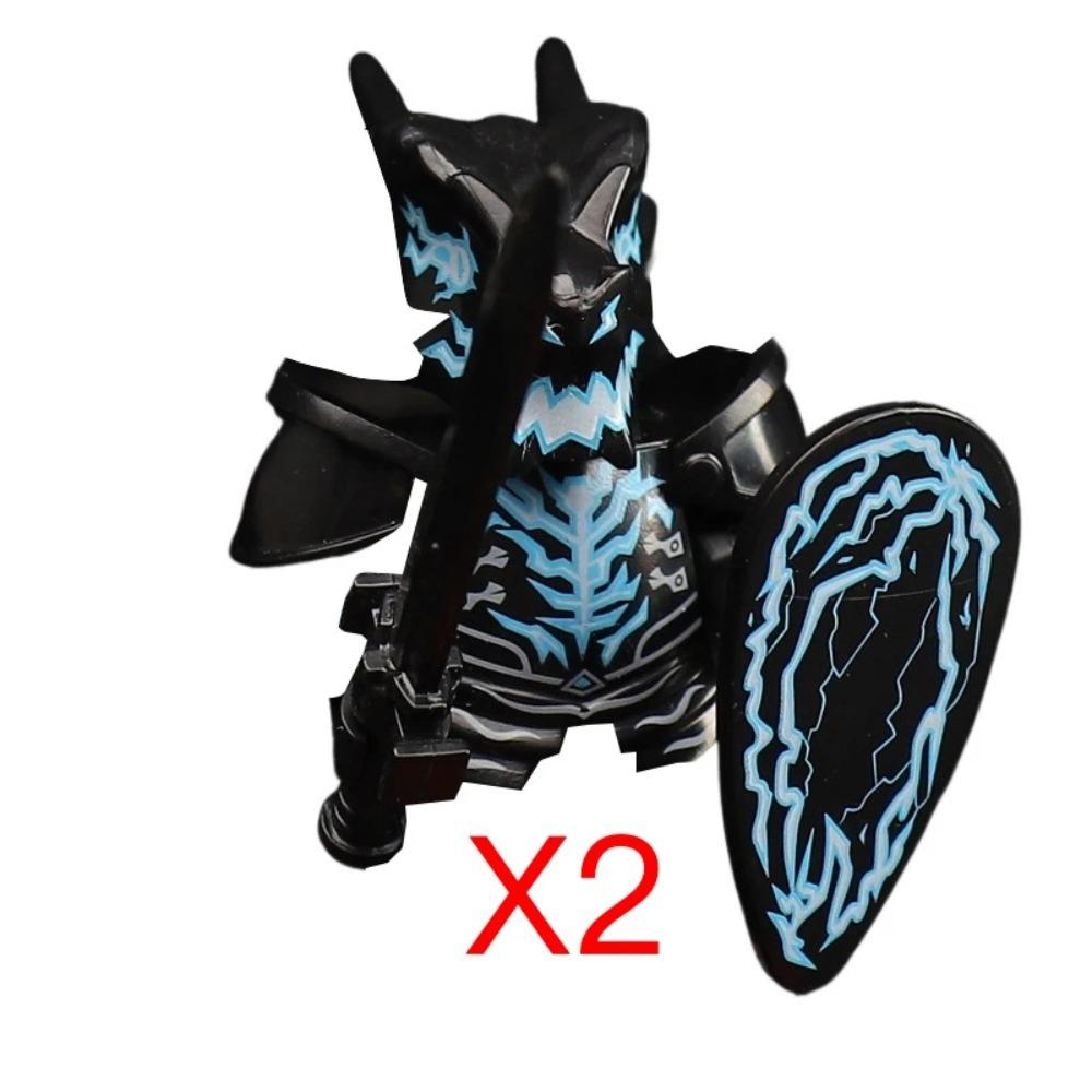 Mittelalterliche Burgsoldaten Actionfiguren Baustein Drache Anime Ritter Zubehör Kriegspferd Miliz Helm Schild Spielzeug Geschenk B15