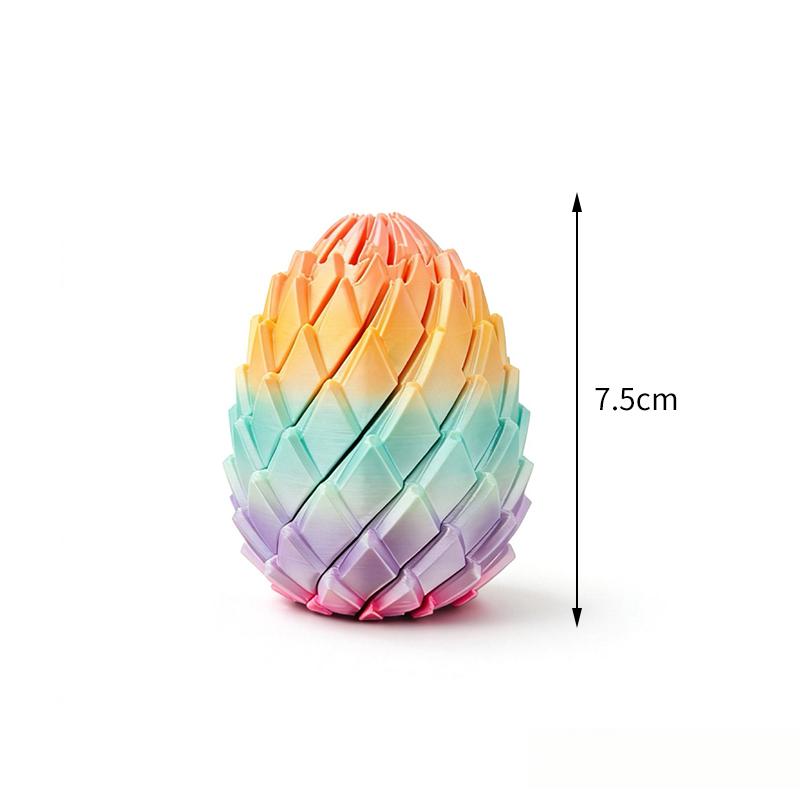 Uovo di Drago Giocattolo Decompressione Stampa 3D - Sfera Fidget Rotante Liscia Sollievo Ansia ADHD Giocattolo per Dita Eco-Sicuro per Bambini Adulti