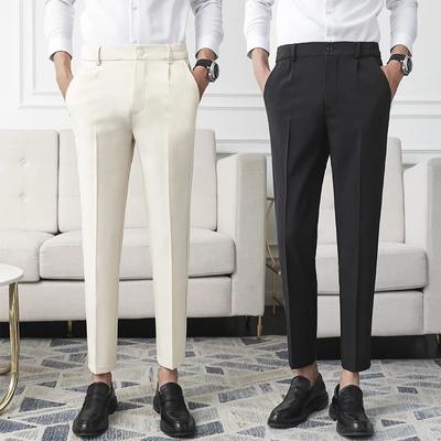 Bügelfreier Business Little Feet Anzug Herren Stoffhose Slim Straight Casual Anzughose Übergröße