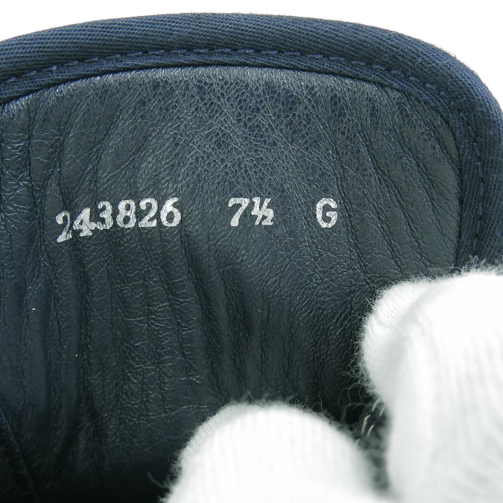 GUCCI GG Supreme Suede Velcro German Trainer Shoes, Men's, Beige x Navy, Size 7 1/2, 243826 shoes 7 1/2 NavyUsed