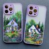 Forest Bookstore House Phone Case for iPhone 17 Pro Max 16 12 13 Mini Pro Max 11 14 15 Plus Pro Max Protective Phone Back Covers