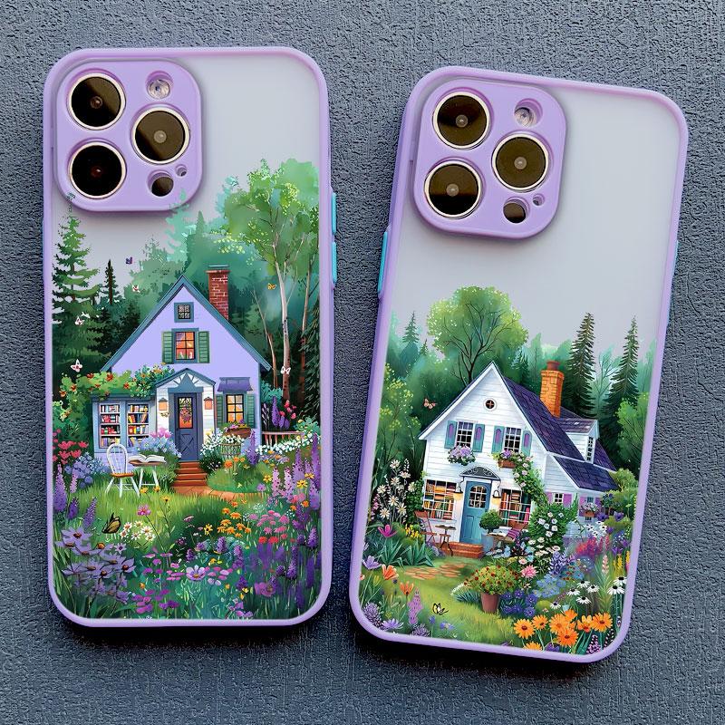 Forest House Bookstore Phone Case for iPhone 17 16 12 13 Mini Pro Max 11 14 15 16 Plus Pro Max X XS XR Protective Phone Covers