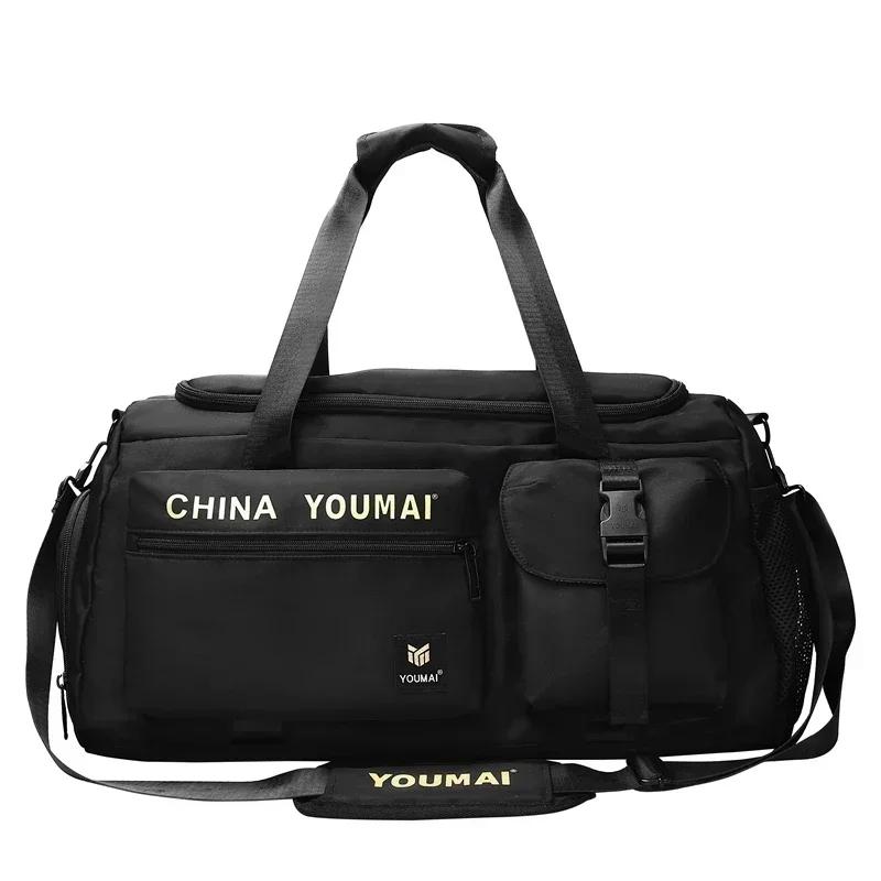 Casual softback large capacity travel duffels stitch line sewing high quality for women zipper travel nylon bags