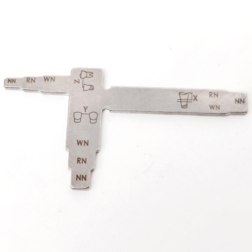 Dental Implant Measuring Ruler for Interdental Distance Implant Locating Cliper T Shape Measuring Gauge