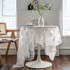 Imanqi Yun Pink Floral Embroidered Tablecloth and Cake Photography Backdrop