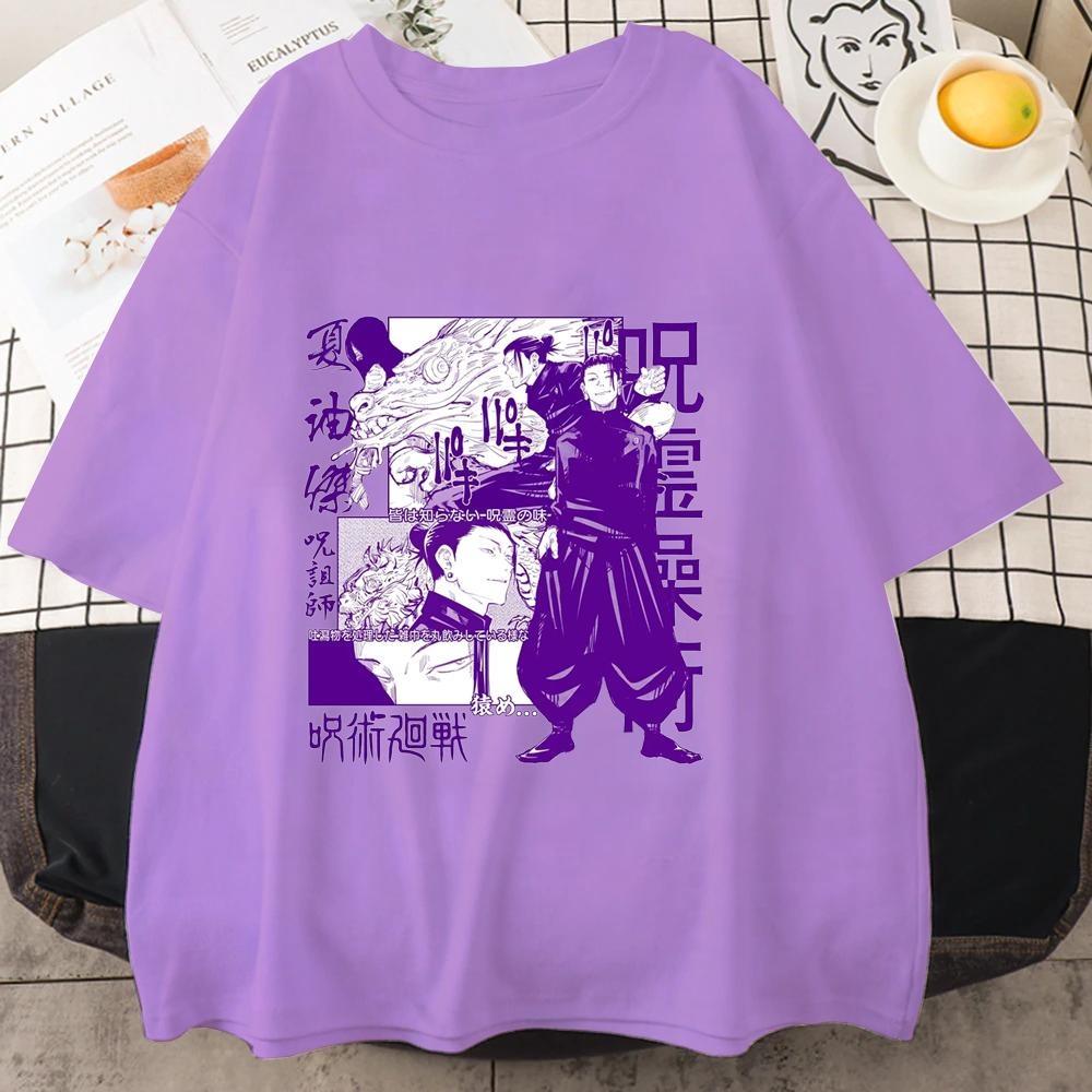 Hot Anime New Cool Geto Suguru Printed T-Shirt Tops Men Women Casual Outdoor Street Round Neck Short Sleeve Shirt Anime T-Shirt