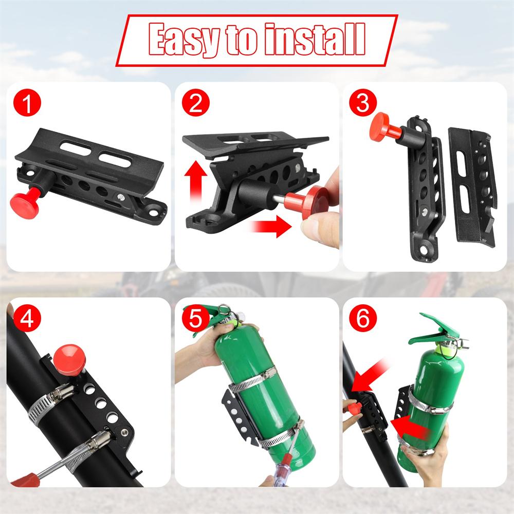 Quick Release Fire Extinguisher Mount Bracket Adjustable Holder For Jeep UTV ATV