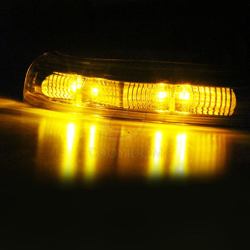 COOYIDOM Car Front Door Side Mirror Turn Signals Lights  For Mercedes Benz  W220 W215 CL S S300 1999-2003 7 LED wide light