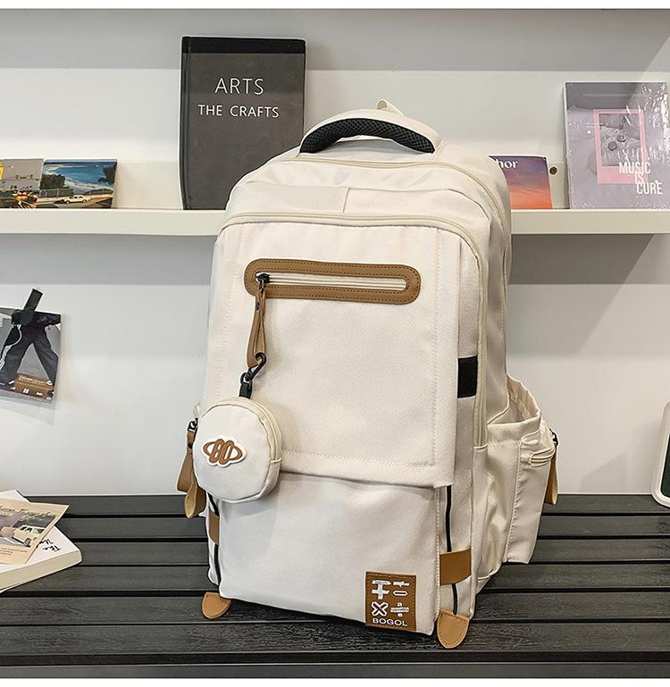 School Bag High-quality Couple Casual Backpack Large Capacity Multi-compartment Middle and High School Students Air Cushion Spine Backpack