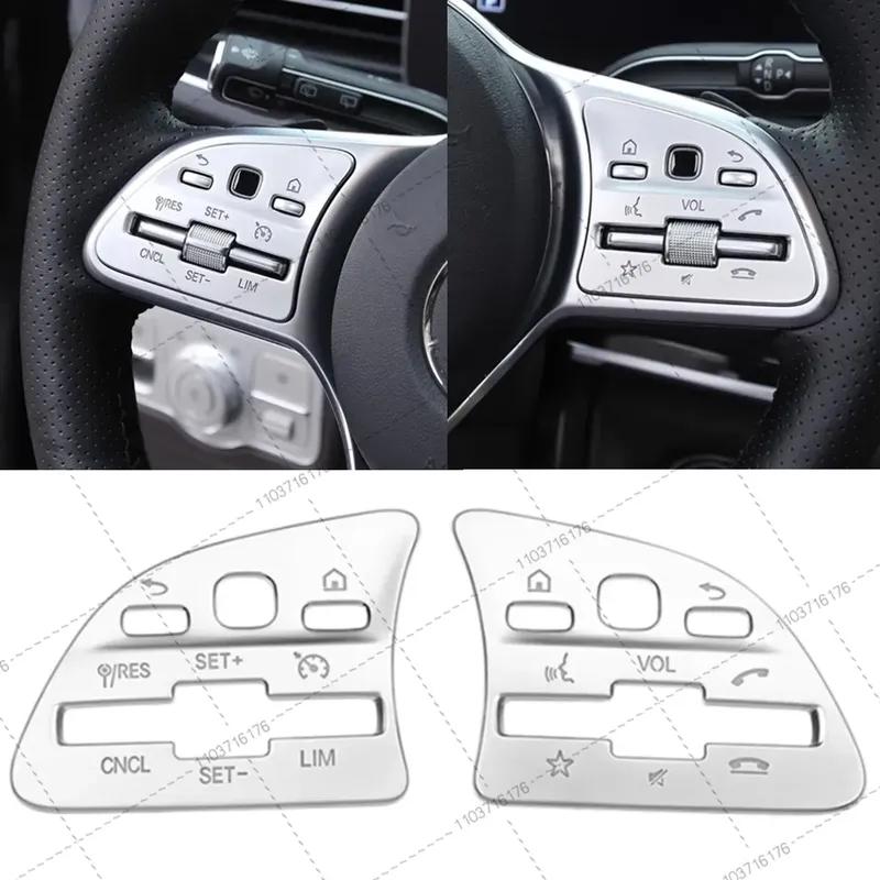 Auto-Lenkrad-Knopfpanel-Abdeckung Zierleisten-Aufkleber für Mercedes Benz C E A B-Klasse GLC GLB GLE GLS W177 W205 W213 A200L -24