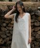 Wednesday Oasis For Woman V-Neck Layered Long Sleeveless Dress_Ivory(W26Ops01)