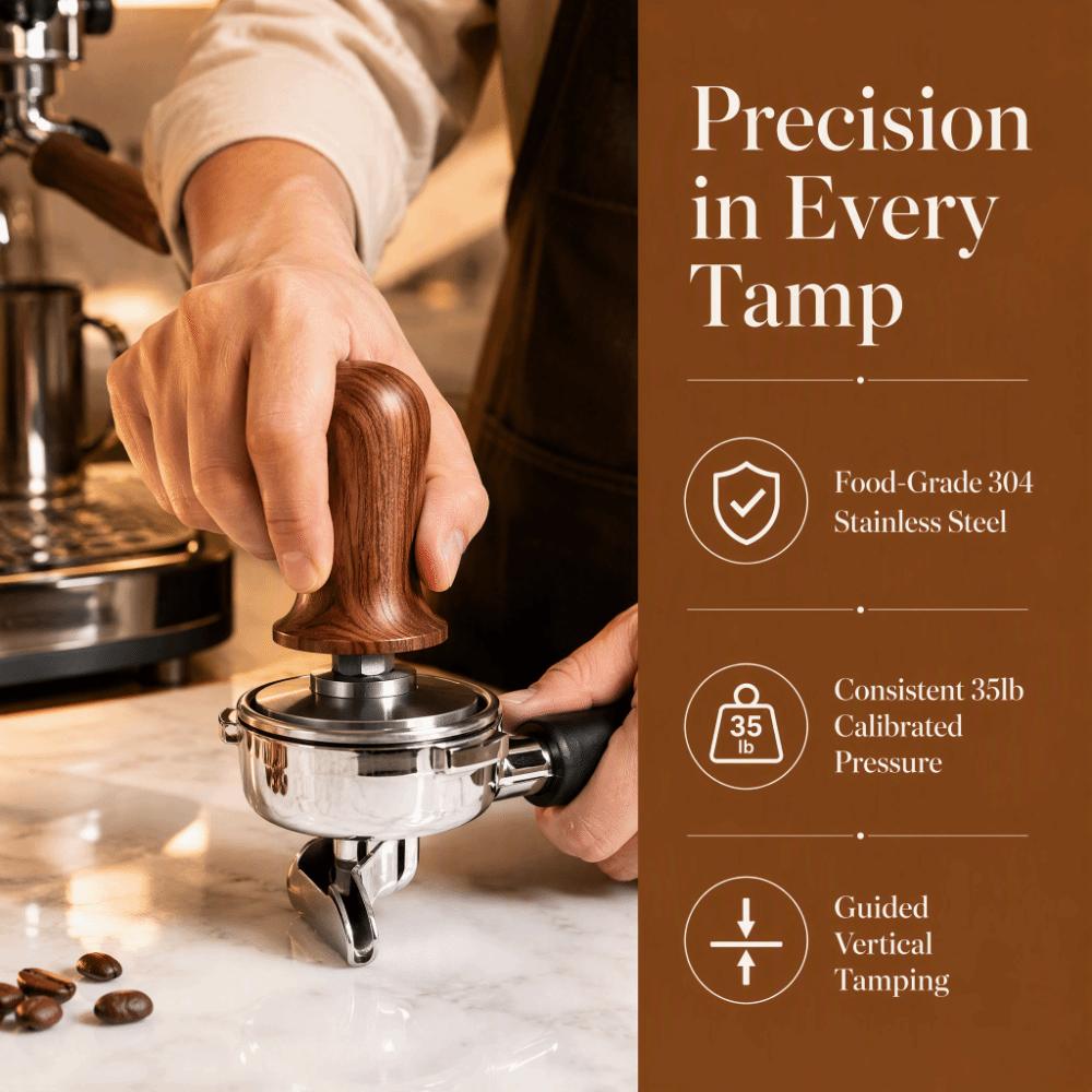 Nerezová základna Sada pěchovadel na espresso Průměr 51 mm Pěchovadlo Barista Lis Stanice pro přípravu kávy