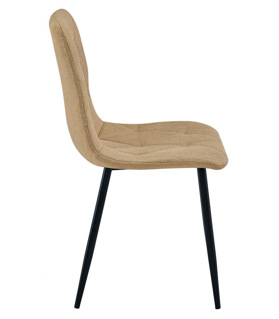 LIBRA Chair - Brown Fabric / Black Legs X 2