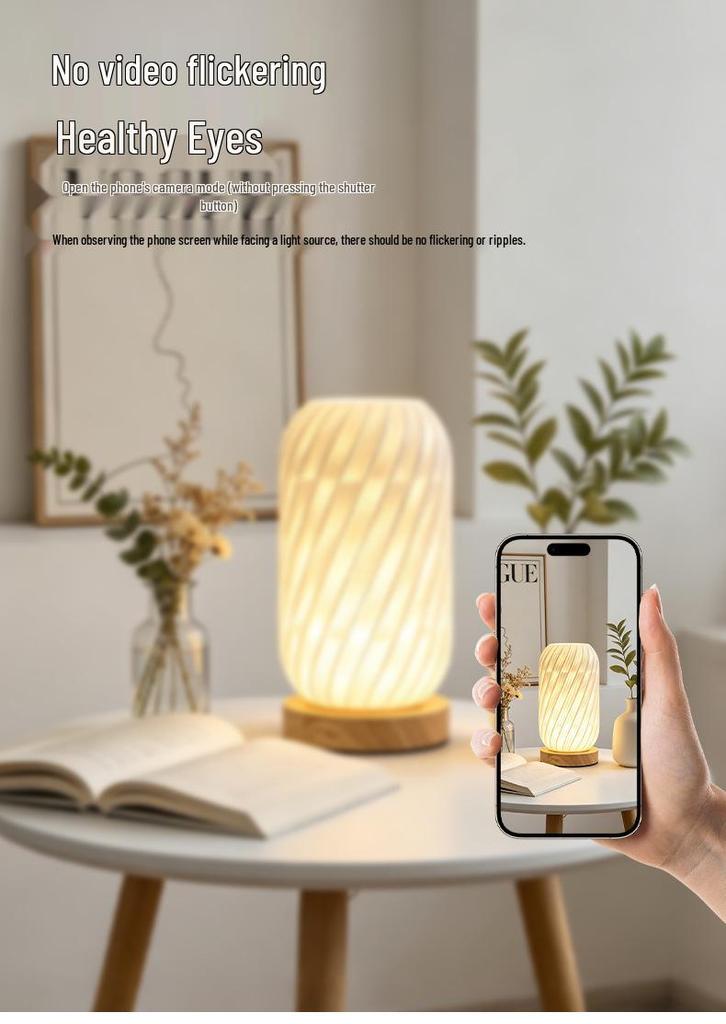3D Printed RGB Dimming Cream-Style Bedside Lamp