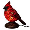 Cardinals Table Lamp Resin Red Bird Night Light for Bedside Living Room Christmas Decor