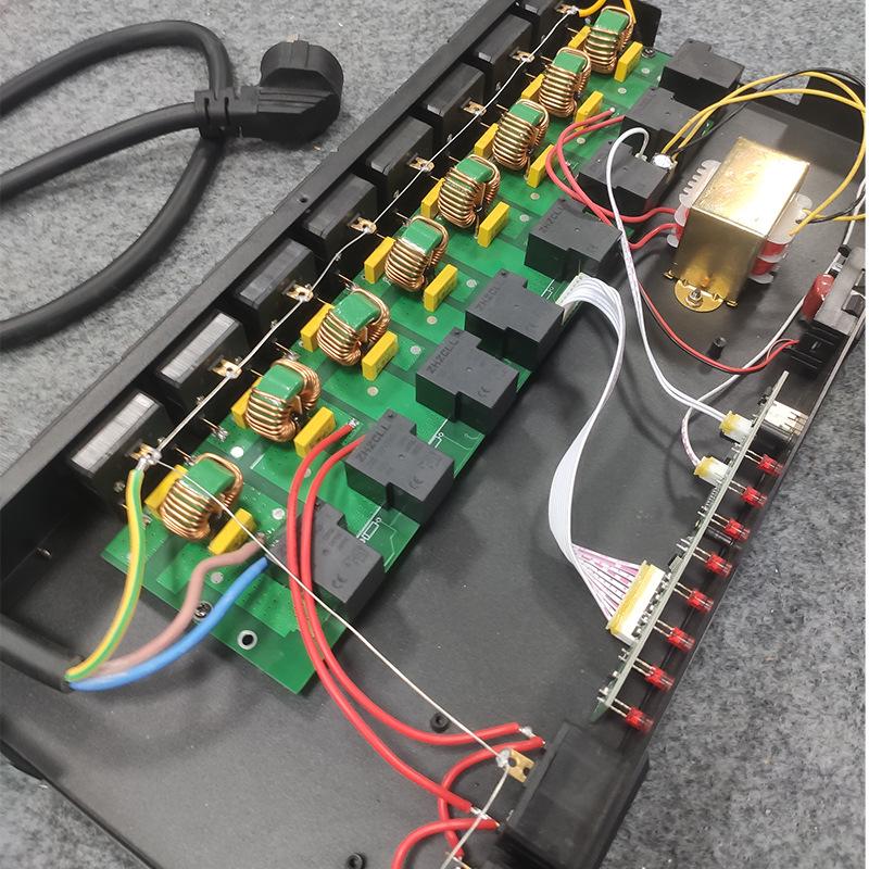 Universal Sequencer Power Controller with 8, 9, 10, 16-Socket Protection for Stage, Conference, and KTV.