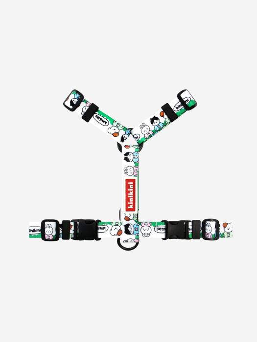 KINIKINI KINI FOREST FRIENDS HARNESS-GREEN (H-type harness) L