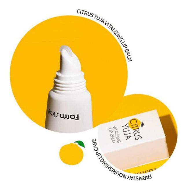 FARM STAY Citrus Yuja Vitalisierender Lippenbalsam 10g+ ZUFÄLLIGES GESCHENK
