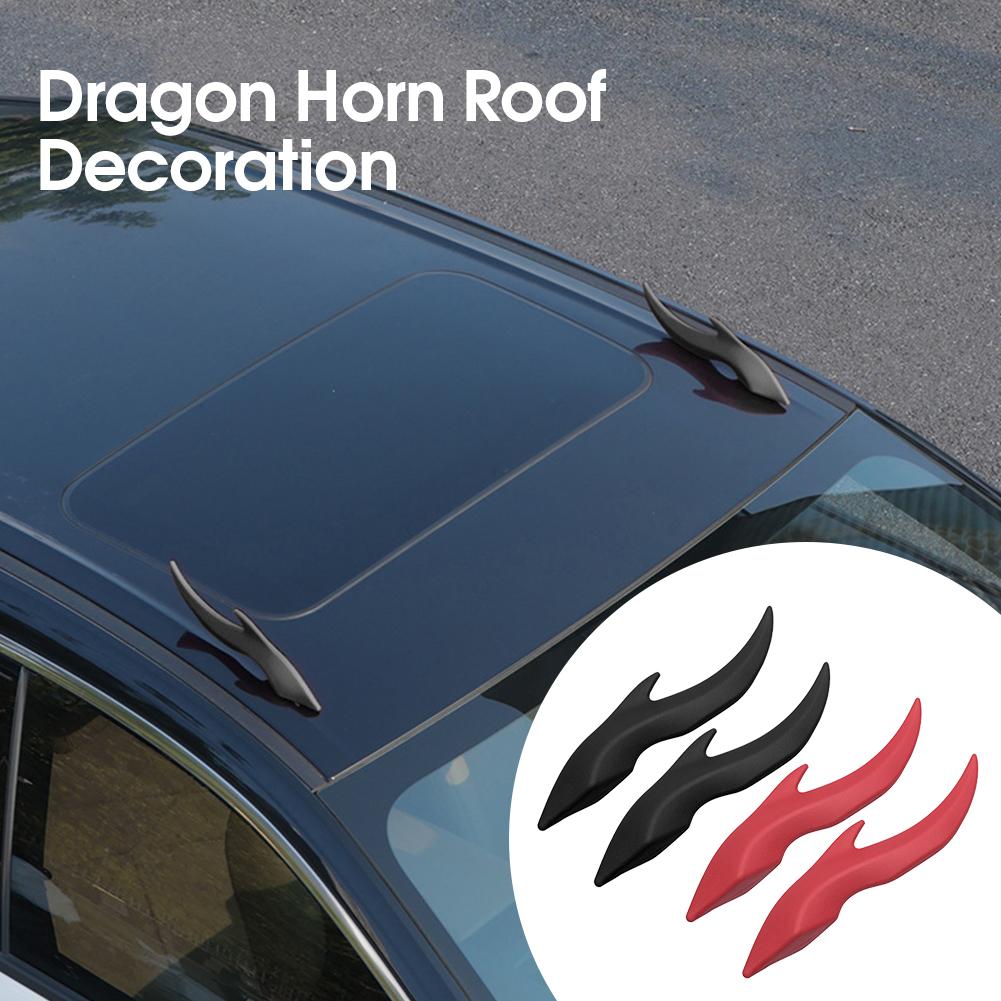 Motorcycle Dragon Horn Roof Decoration Auto 3D Dragon Styling Car Easy To Find Horns Accessories Stickers Helmet Car Decora W8V6
