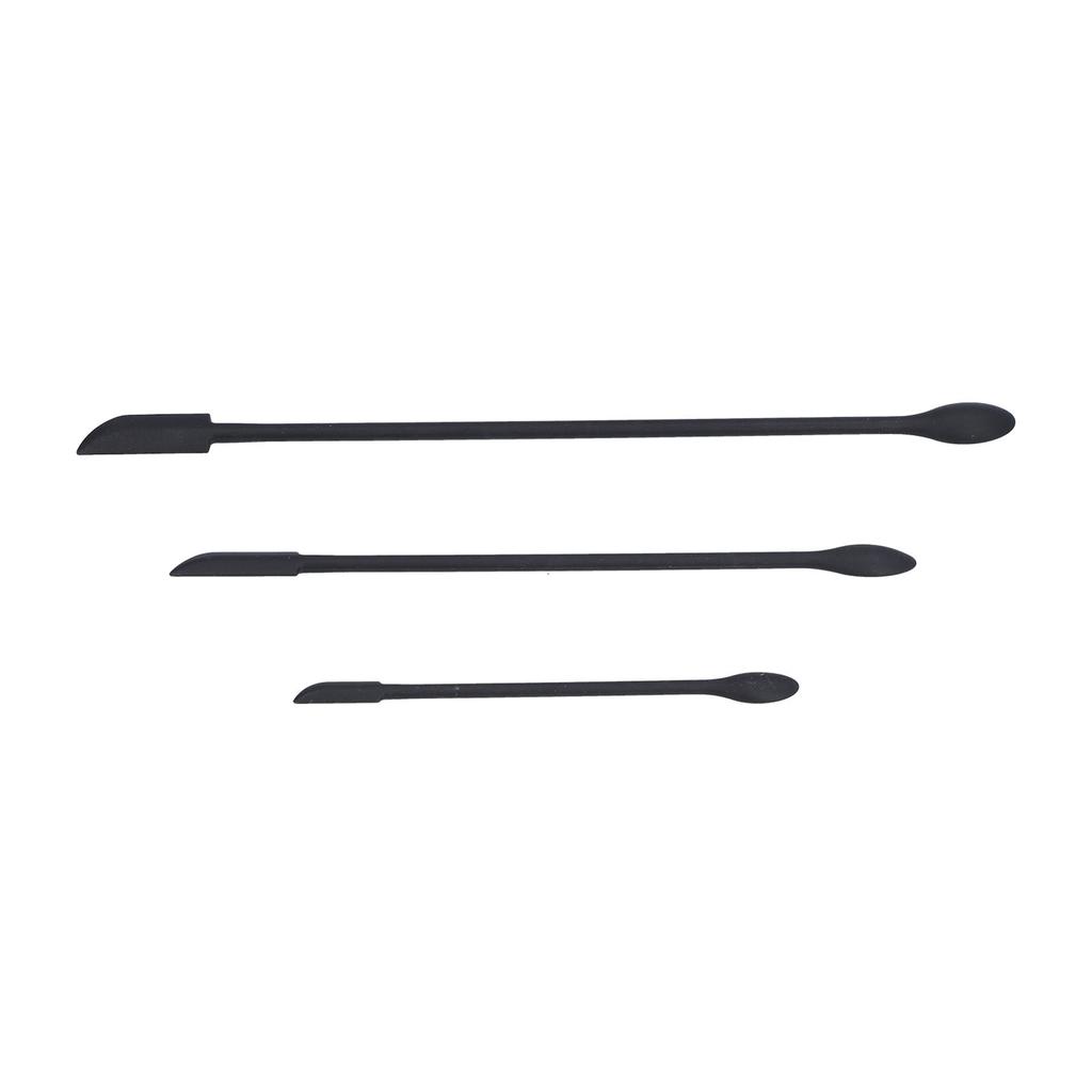 3pcs Spatula Food Grade Silicone Double Head Fruit Jam Cream Makeup Spatula for KitchenBlack