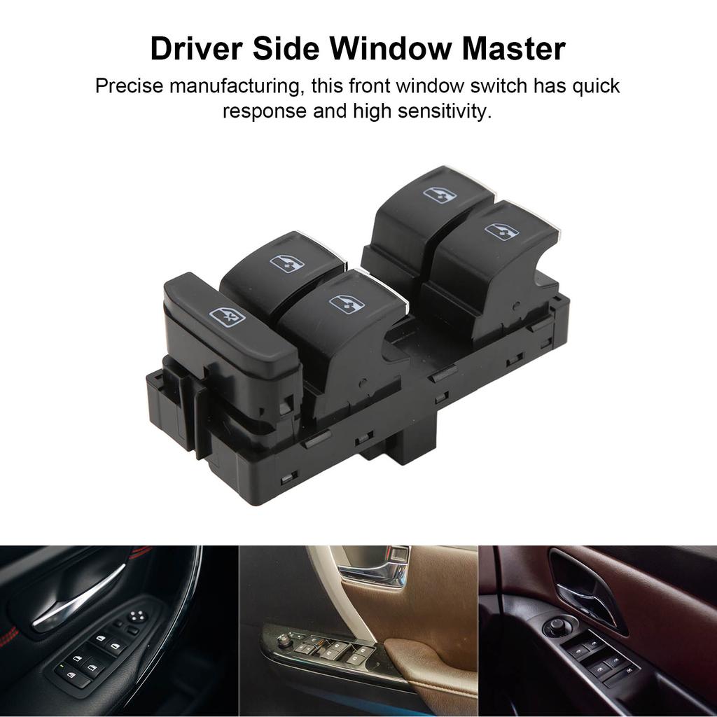 Driver Side Window Master Front Driver Side Window Master Switch 5G0959857C Black Replacement for Mk7 2014‑2018 Window Switch