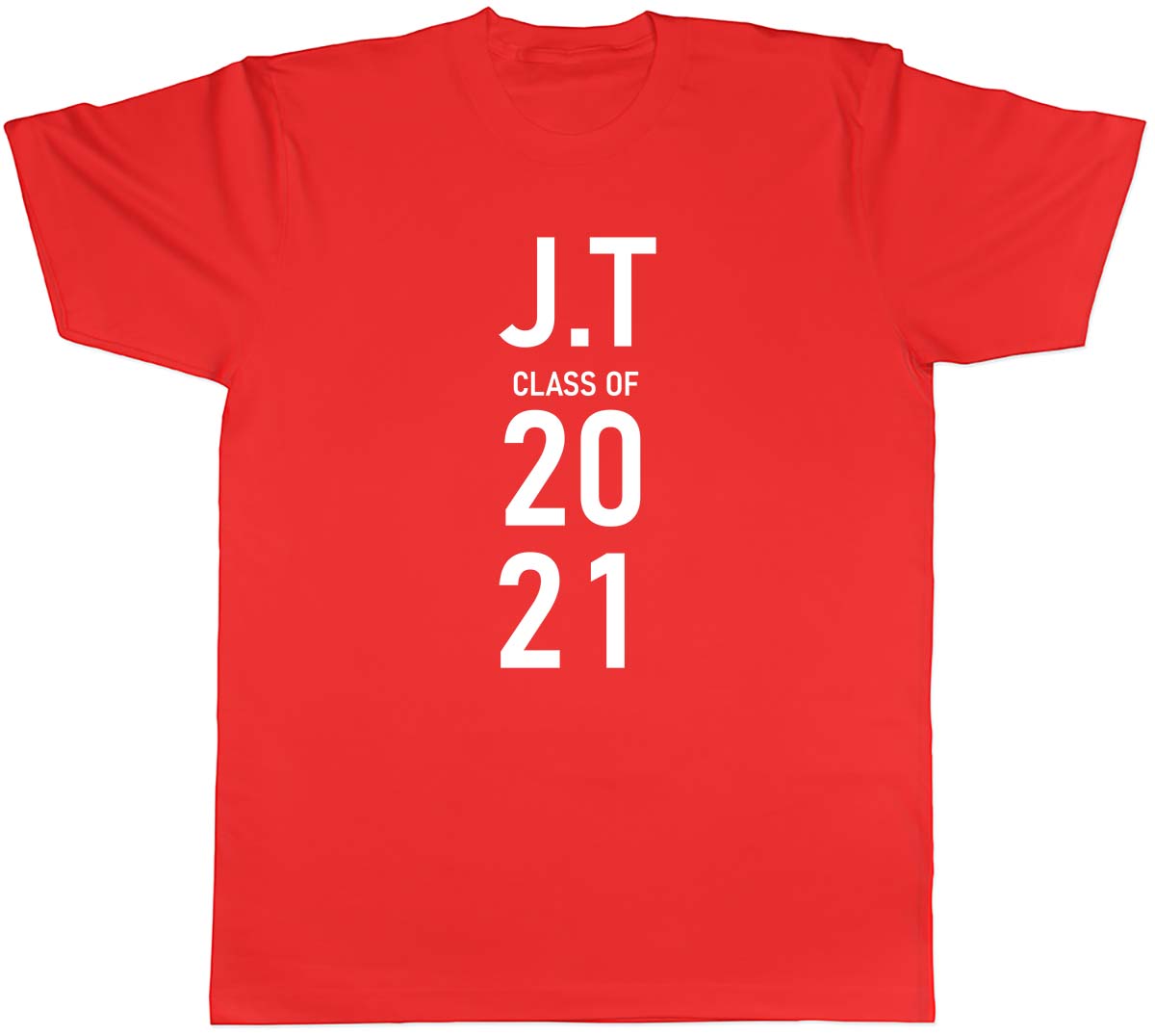 Personalised Intials Class Of 2021 Unisexs Unisex TShirt Tee S