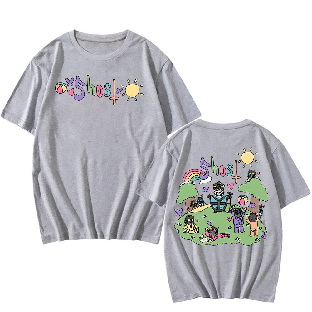 

Ghost Band Cartoon Printing T-shirt Summer Short Sleeve Male Tshirts Heavy Mental Fashion 2025 New T Shirt for Men/Women Graphic 4XL