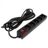 Extension Cord 5 Sockets 3m With/with Switch Black