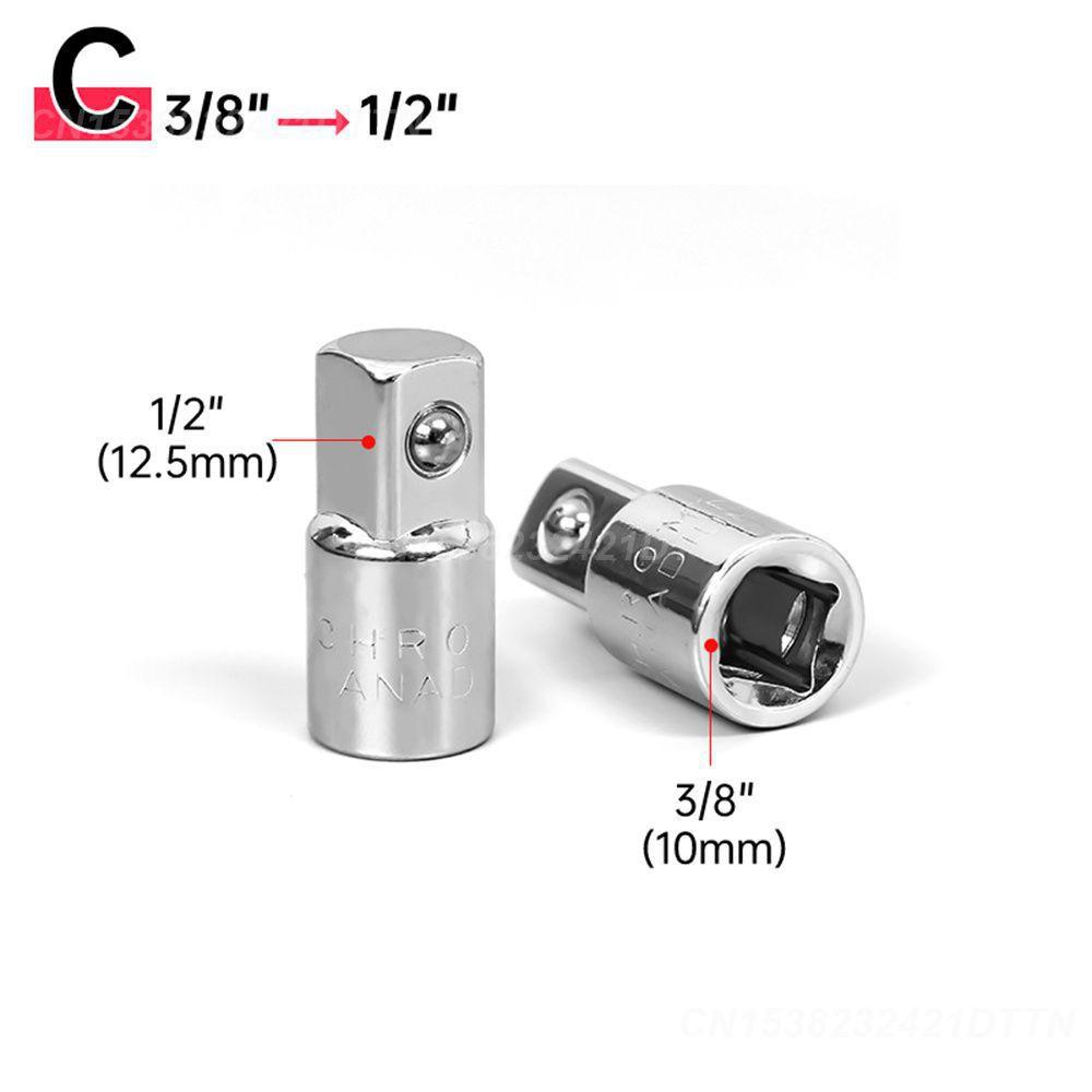 1~4SETS Ratchet Wrench High-quality Chrome Vanadium Steel 1/2 To 3/8 To 1/4 Adapter Cr-v Steel Auto Repair Premium Quality