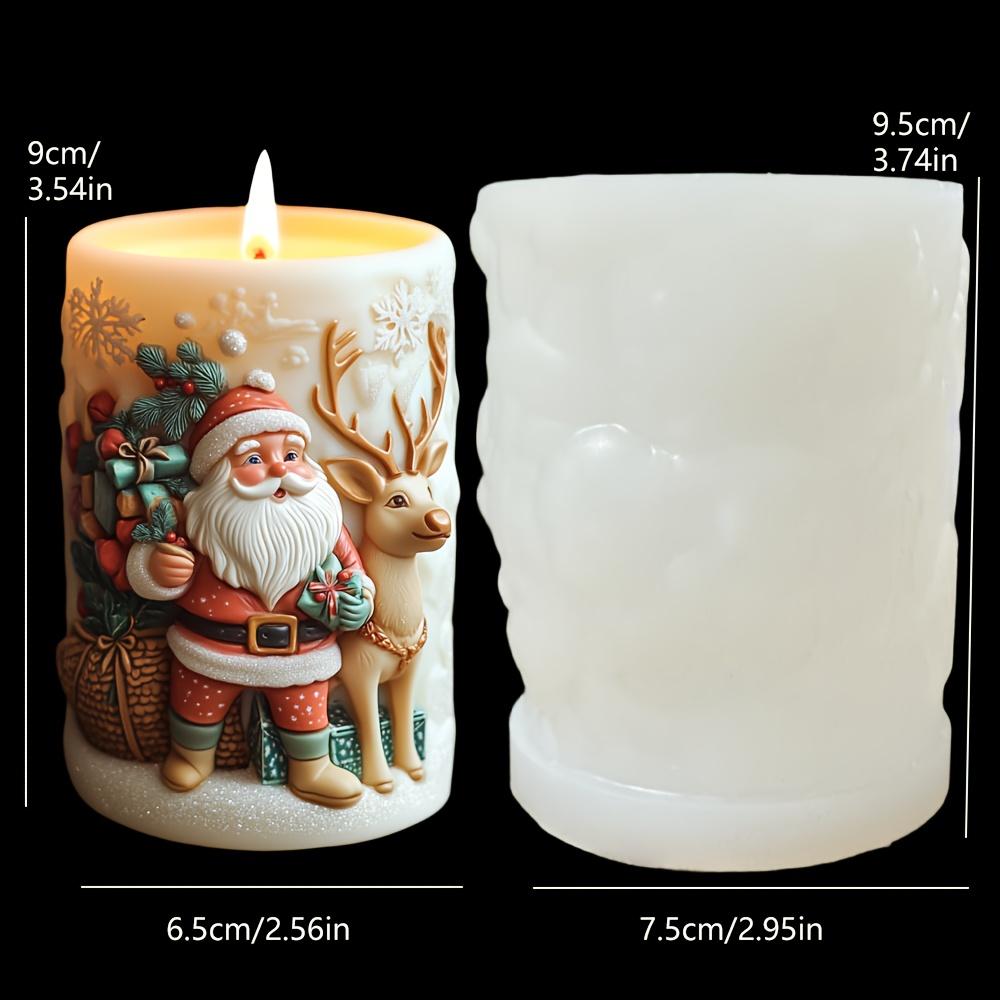 Magic House Vánoční Santa Vonná Svíčka Silikonová Forma Magic House Lesní Vánoční Santa Dárek Forma na Svíčku Pryskyřičné Sádrové Formy