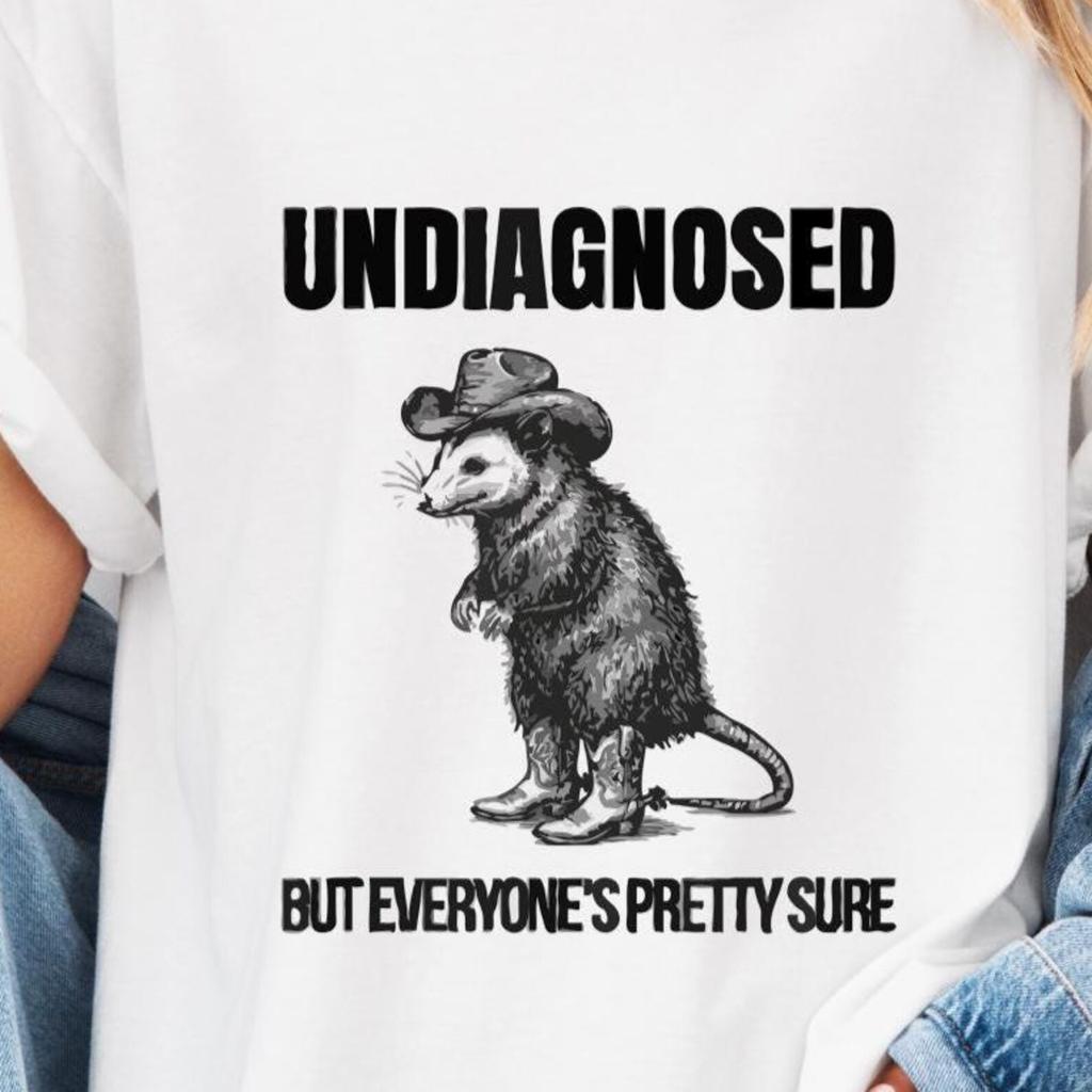 Funny Opossum Meme T-Shirt, Sarcastic Animal Graphic Tee