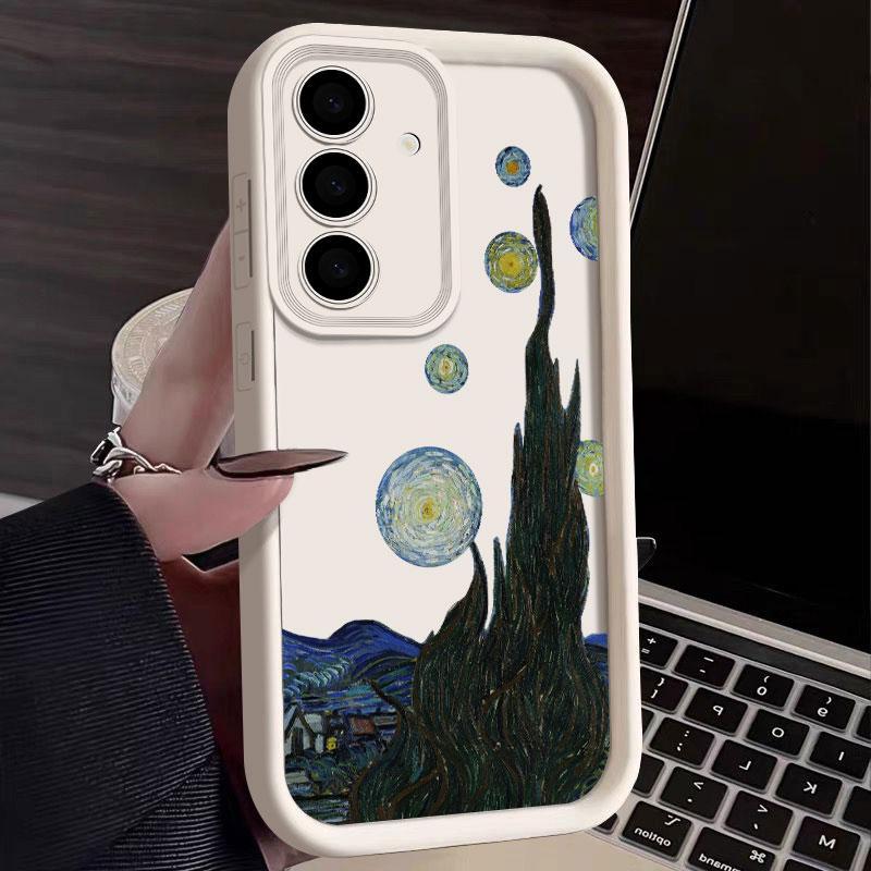 Phone Case For Samsung S26 S25 S24 S23 S21 S20 Ultra Van Gogh Wheatfield Cypresses Painting For Galaxy S25 S24 FE S26 Plus Cover