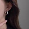 925 Sterling Silver Hoop Earrings: 2025 Modern Niche Design - Elegant & Luxurious for Women