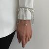 Ladies' Pearl Tassel Bracelet, Multi-layer Chain Tassel Bracelet, Adjustable Stainless Steel Statement Jewelry