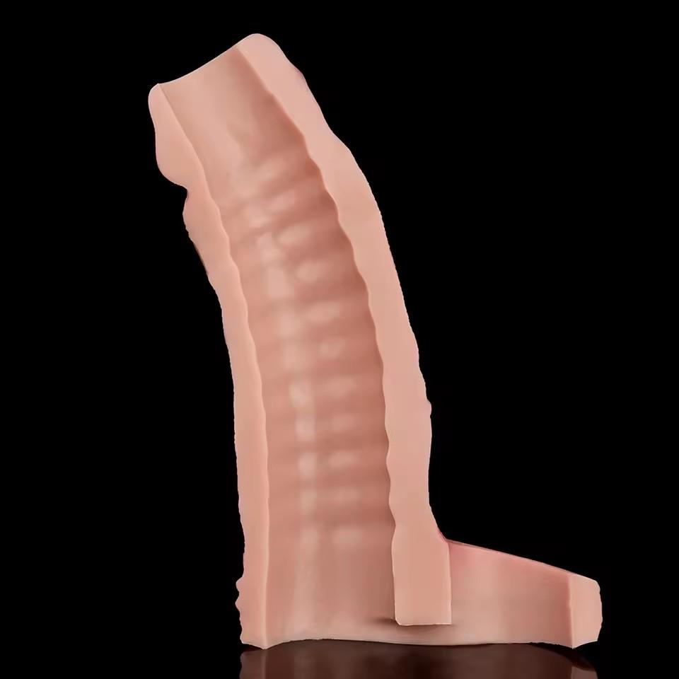 Gerçekçi Penis Kılıfı Boyut S M L XL Silikon Açık Uçlu Sik Kılıfı Yüzük Gerçekçi Oyuk Dildo Seks Oyuncağı Sik Büyütme