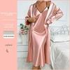 Plus Size Imitation Silk Pajamas: European & American-Style Loose Camisole Dress Set for Women - Sexy, Casual Spring/Summer Nightwear