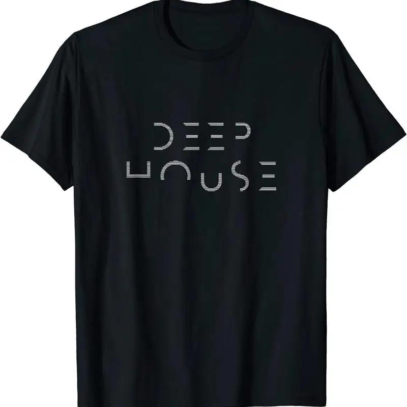 Deep House Music Art Minimalist Basic Design For Dj Raver Edm T Shirt S 5xl