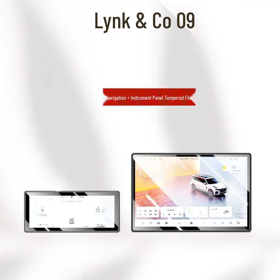 Tempered Film for Lynk & Co 09 Center Console Navigation and Instrument Panel