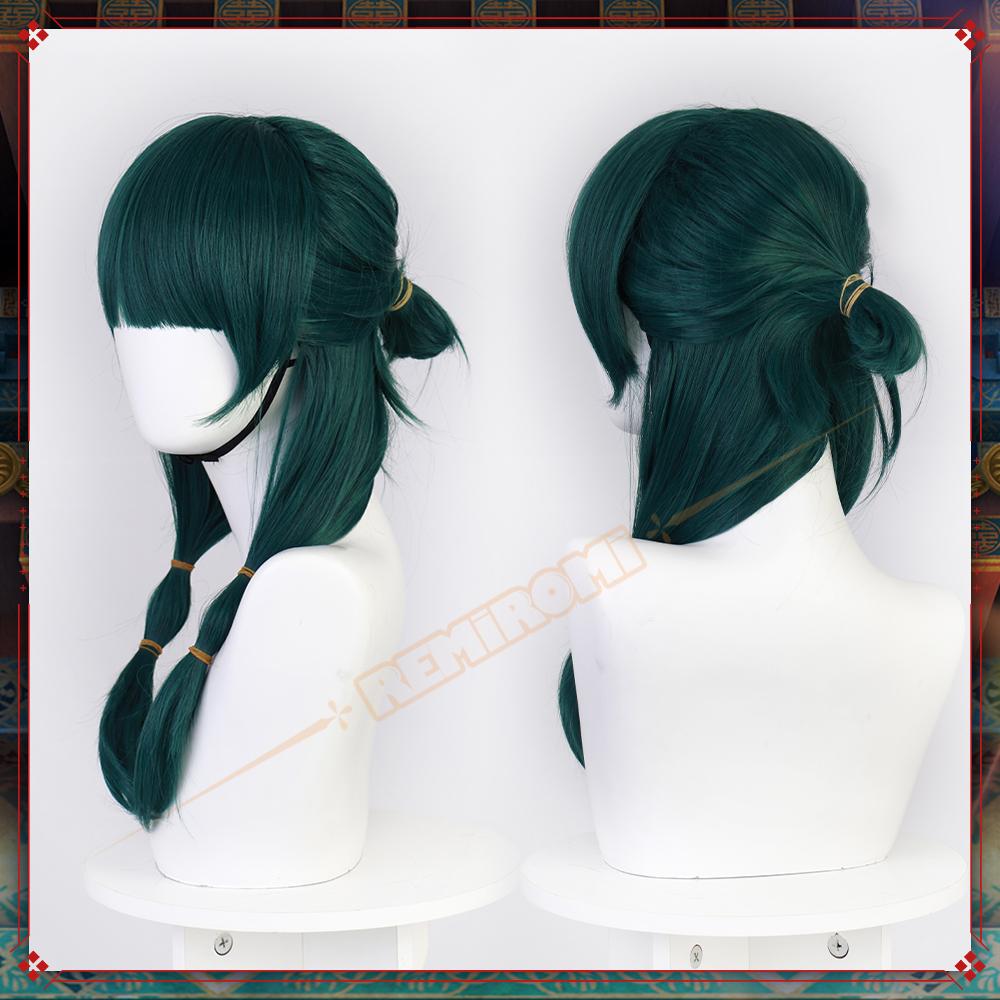 Maomao Cosplay Wig Synthetic Anime The Apothecary Diaries Green Hair 2 Styles Kusuriya No Hitorigoto Hairpin Headress +Wig Cap