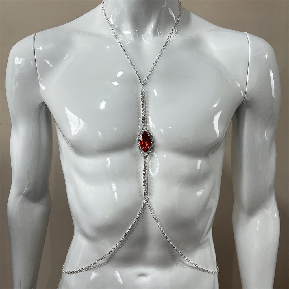 New Water Drop Bra Chain Nightclub Jewelry Simple And Sexy Rhinestone Body Chain Chest Chain