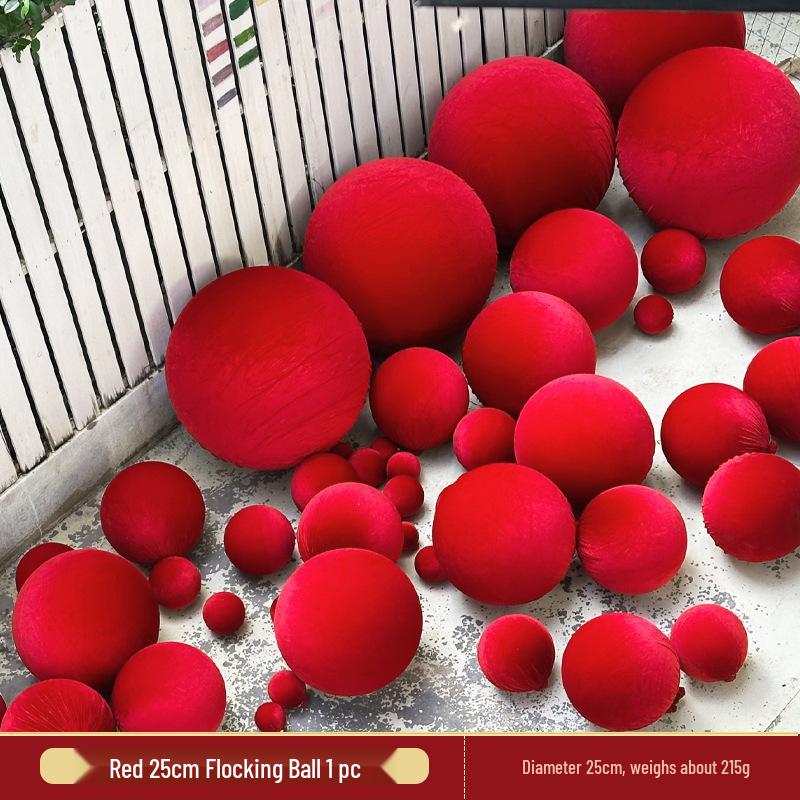 Festive Wine Red Velvet Pendant for New Year & Spring Festival Decorations