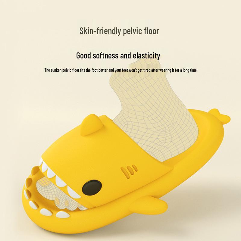 Kapcie z rekinami: Urocze kreskówkowe letnie kapcie do wewnątrz/na zewnątrz dla dorosłych i dzieci.