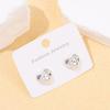 Love Acrylic Gold-plated Stud Earrings Are Fashionable, Simple and Sweet, Niche Design, Star Retro Earrings Set.