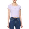 Calvin Klein Bequemer Rundhals Pullover Kurzarm T-Shirt Damen Oberteile Elfenbein J223905-VFR